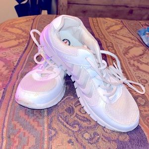 QIXING White Running Shoes Sport Jogging Sneakers Women's Size 8
